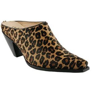 LUCCHESE Charlie 1 Horse Shoes Leopard Mules 40 9